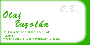 olaf buzolka business card